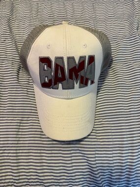 BAMA Trucker Hat in White and Gray